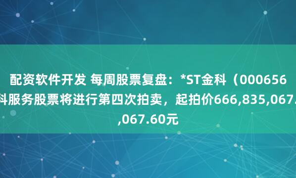 配资软件开发 每周股票复盘：*ST金科（000656）金科服务股票将进行第四次拍卖，起拍价666,835,067.60元